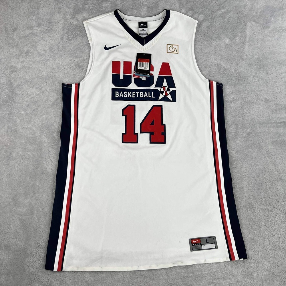 Nike Charles Barkley USA Basketball Jersey L White Dream Team 1992 Retro NWT Men